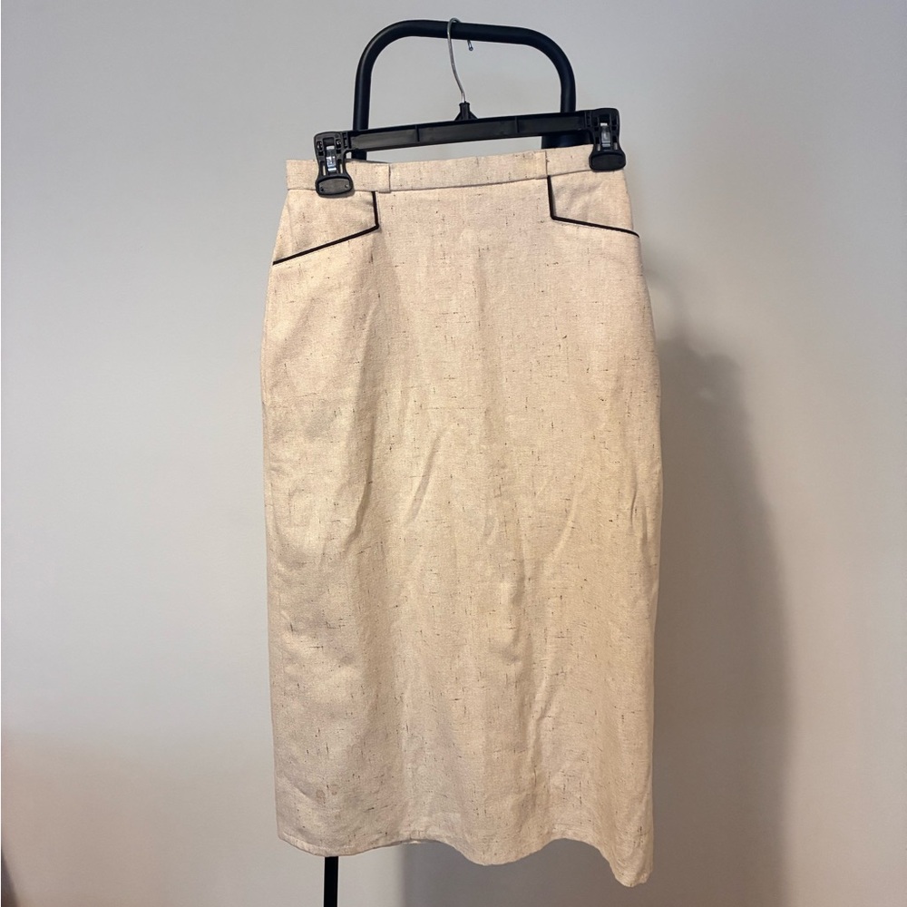 Vintage Cream Wool Skirt